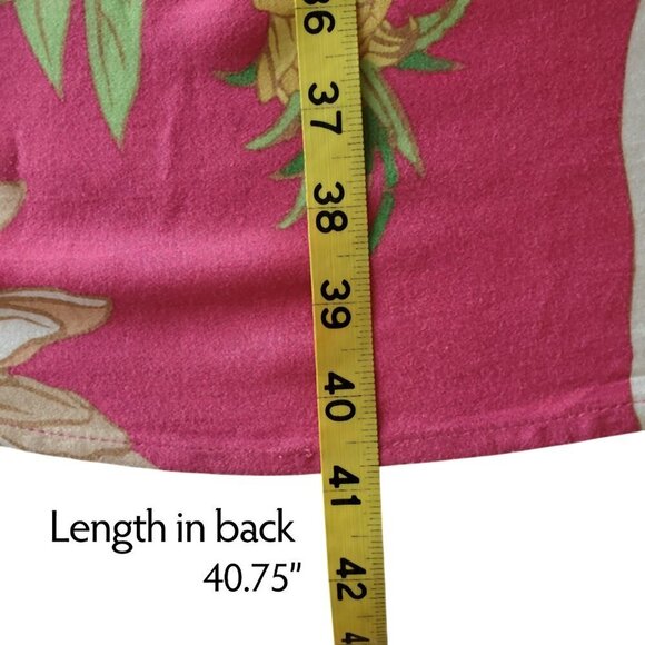 Cynthia Rowley Maxi Wrap Skirt Flowy Ruffle High Low Hem Floral Bright Pink M - Picture 12 of 14